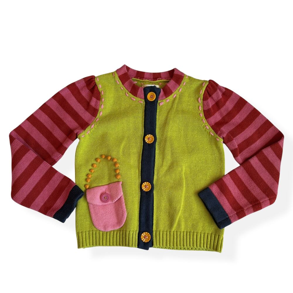 Matilda Jane Little Shopper Sweater Cardigan Buttons Stripes Girls 6